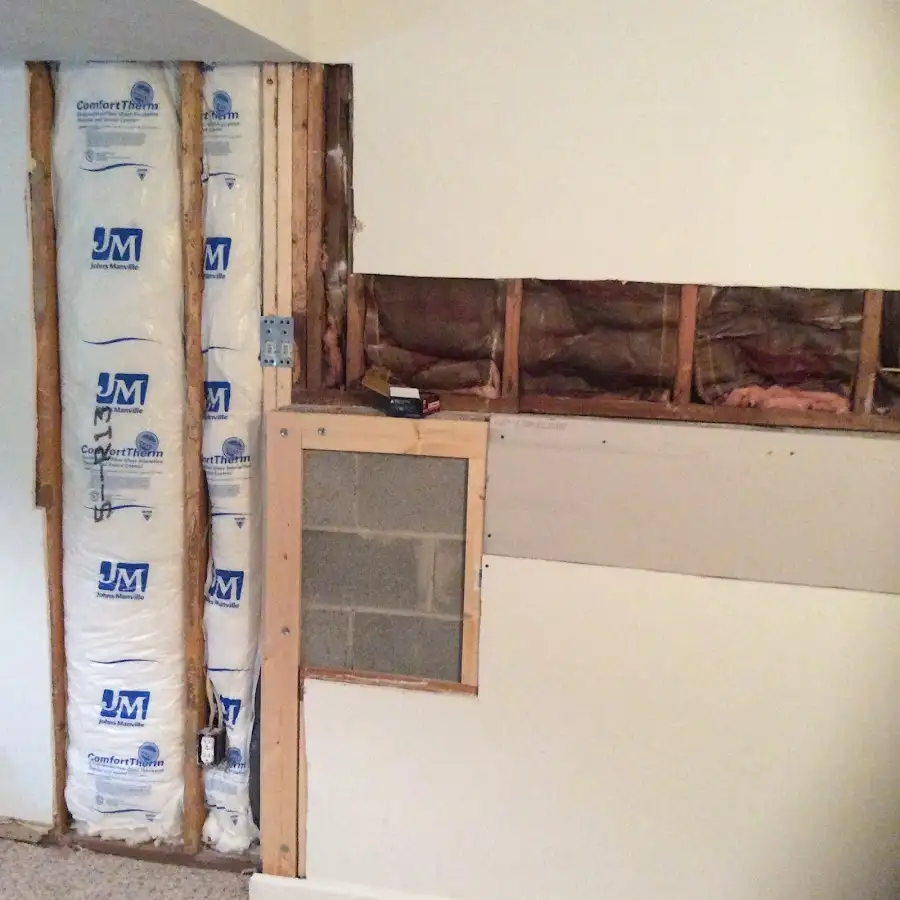 Wall insulation replacement during Odor Removal & Deodorization in Pompano Beach